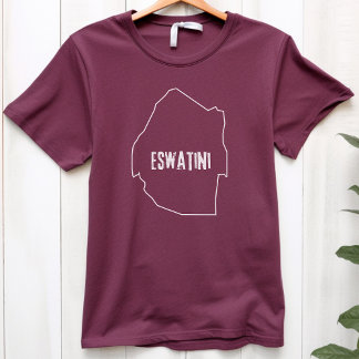 T-shirt Plan de pays Eswatini Plan du Swaziland Ligne Swaz