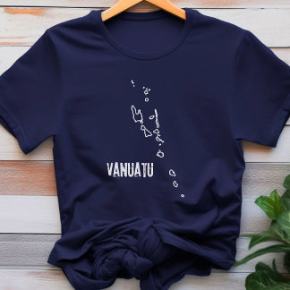 T-shirt Plan de pays Vanuatu Plan de forme de l'île