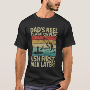 T-shirt Plan de relaxation de papa Reel Poisson d'abord pa