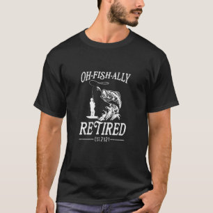 T-shirt Plan de retraite de pêche pour hommes O-Fish-Allyr