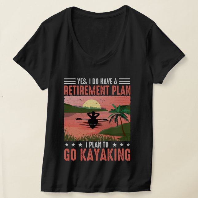 T-shirt Plan de retraite Kayak (Poser)