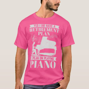 T-shirt Plan de retraite Piano Lecteur Piano Retraité Pian