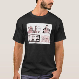 T-shirt Plan d'étage et de croix du monastère de Saint-Bar