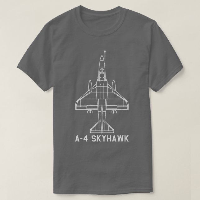 T-shirt Plan directeur de l'avion de chasse A4 Skyhawk (Design devant)