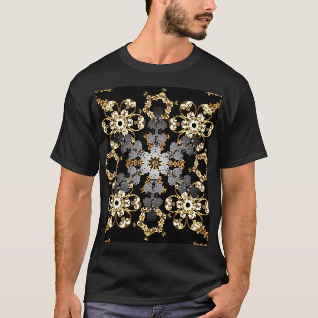 T-shirt Plan d'or : Décor Floral Est (Devant)
