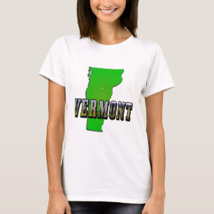 T-shirt Plan du Vermont - Plan et texte de l'image