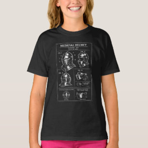 T-shirt plan d'un casque médiéval