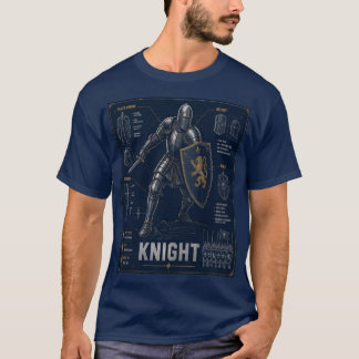 T-Shirt Plan d'un Chevalier Médiéval | Armure Euro