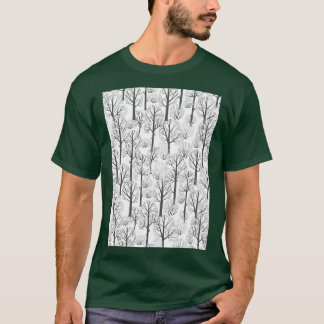 T-shirt Plan floral des arbres sans feuilles dans la forêt