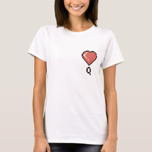 T-shirt Plan noir de la reine du coeur