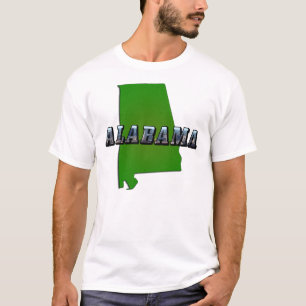 T-shirt Plan Plan et texte de l'image de l'Alabama