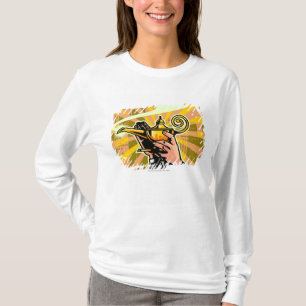 T-shirt Plan rapproché d'homme d'affaires tenant la lampe