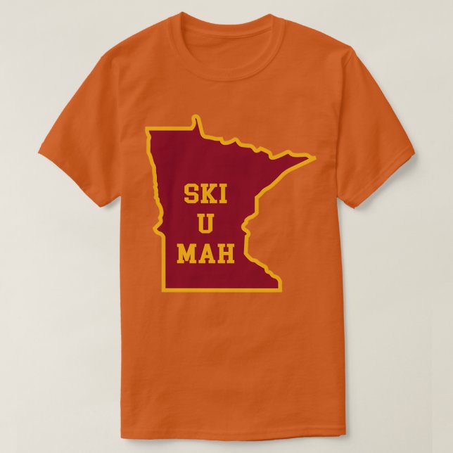 T-shirt Plan Ski U Mah MN (Design devant)