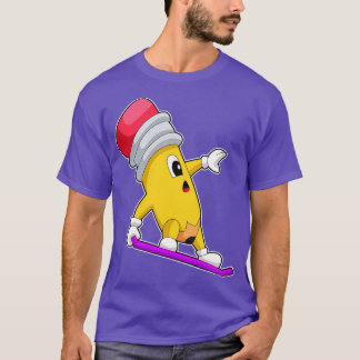 T-shirt Planche à neige au crayon Sports d'hiver