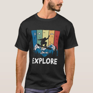 T-shirt Planche à neige Rétro Explore Rétro Hommes
