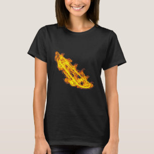 T-shirt Planche à roulettes Longboard en feu Skateur flamb
