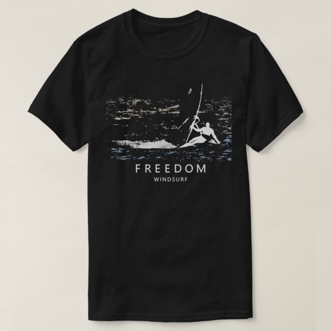T-shirt Planche à voile FREEDOM Planche à voile Planche à  (Design devant)