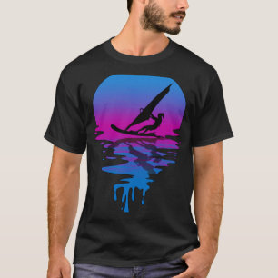 T-shirt Planche à voile vintage Retro Sunset