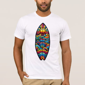 T-shirt Planche de surf colorée