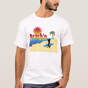 T-shirt Planche de surf de pingouin de Beach'n d'amusement