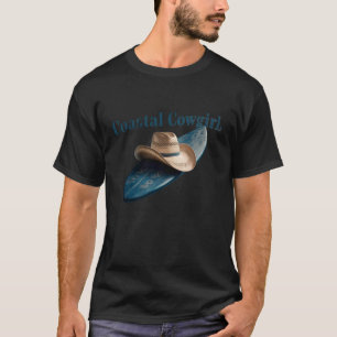 T-shirt Planche de surf de plage rétro vintage côtière cow