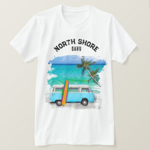T-shirt Planche de surf vintage van bleue de North Shore O
