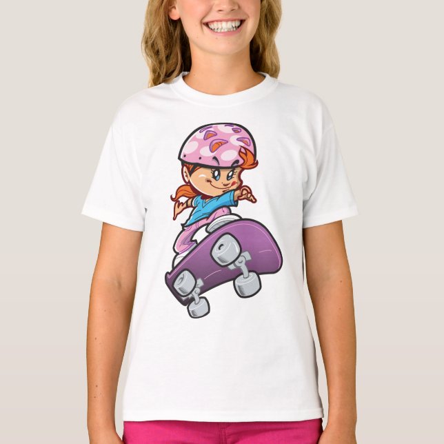 T-shirt Planchiste de fille (Devant)