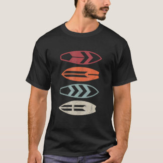 T-shirt Planchiste Rétro Planches de Surf Vintage Surfeur
