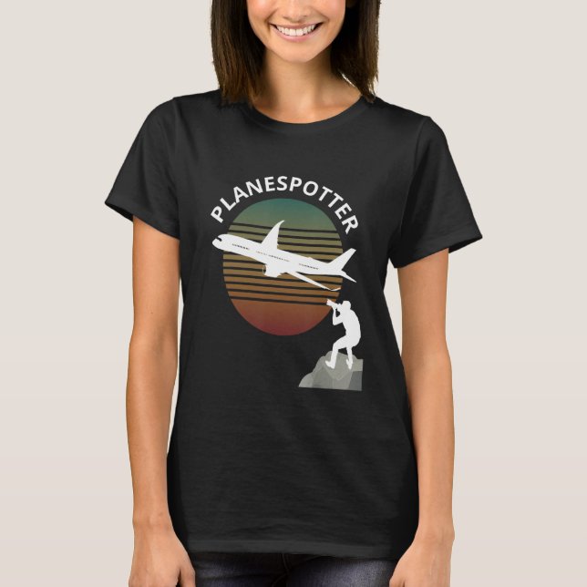 T-shirt Planespotter Pilote Aéronef Regardant Airline 3 (Devant)