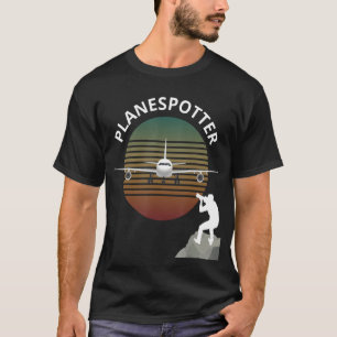 T-shirt Planespotter Pilote Aéronef Regardant la compagnie