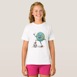 T-shirt Planet Earth playing soccer