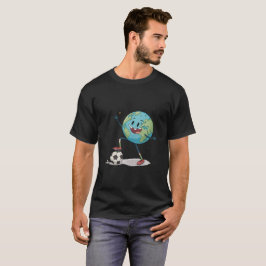 T-shirt Planet Earth playing soccer