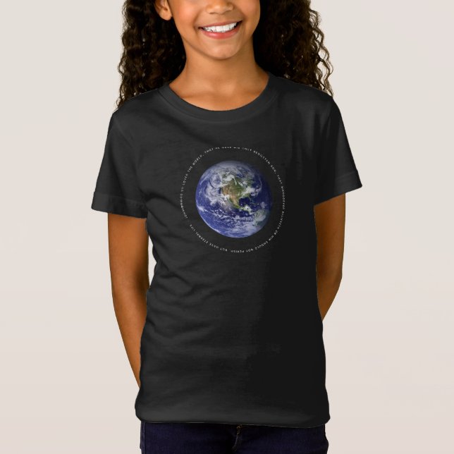 T-Shirt Planet Earth Space - Christian John 3:16 Religion (Devant)