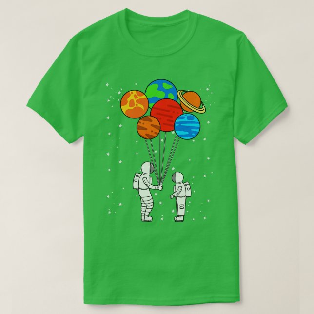 T-shirt Planète Balloons Astronaut Planètes Galaxie Espace (Design devant)