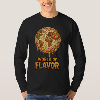 T-shirt Planète de surcharge de pizza