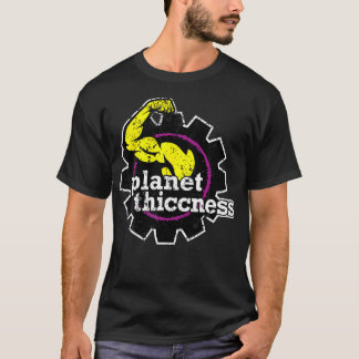 T-shirt Planète Épaisseur Gym Épaisseur Amusante Plaisante