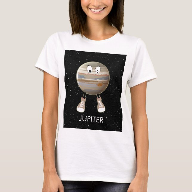 T-shirt Planète Jupiter & Étoiles (Devant)