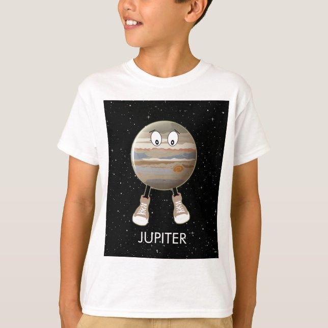 T-shirt Planète Jupiter & Étoiles (Devant)