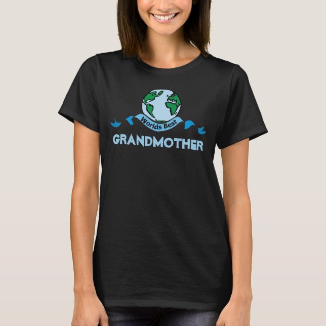 T-shirt Planète Meilleure grand-mère au monde (Devant)