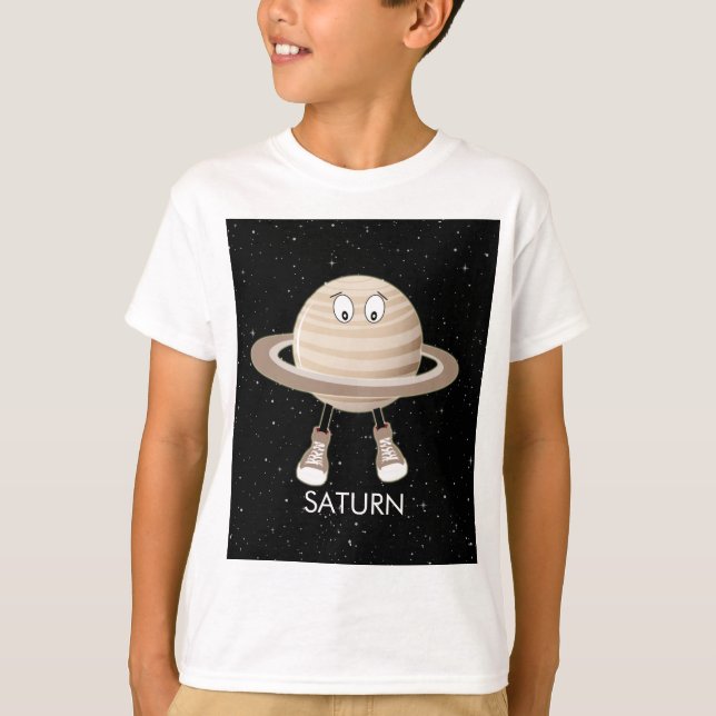 T-shirt Planète Saturne & étoiles (Devant)