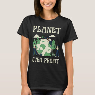 T-shirt Planète sur profit Jour des terres sur le changeme