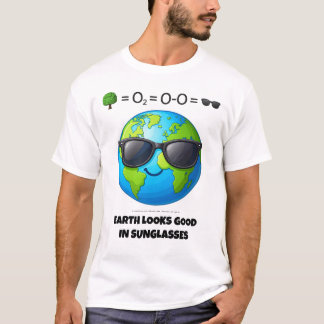 T-shirt Planète Terre en lunettes de soleil - Action clima