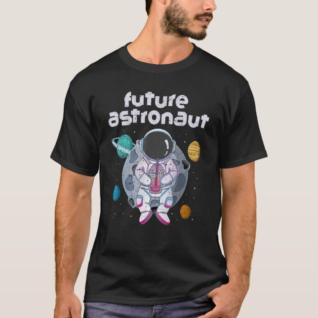 T-shirt Planètes de lune Sciences spatiales Univers A (Devant)