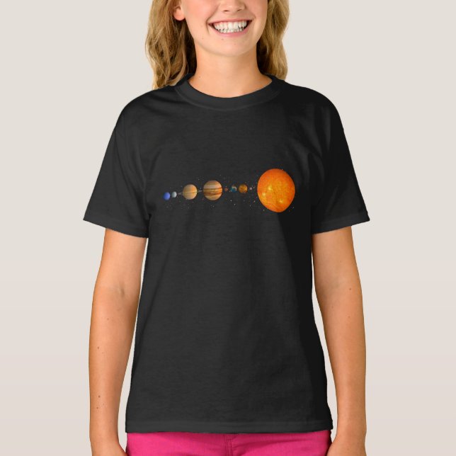 T-shirt Planètes de système solaire Sun de galaxie de (Devant)