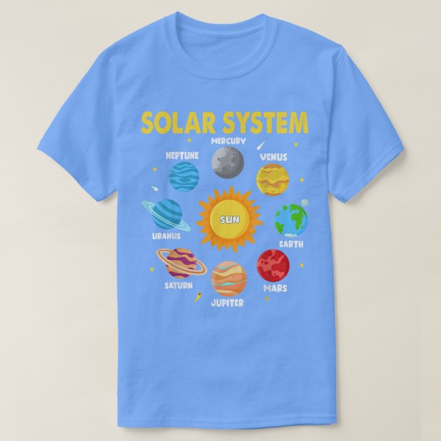 T-shirt Planètes de systèmes solaires pour les enfants Sys (Design devant)
