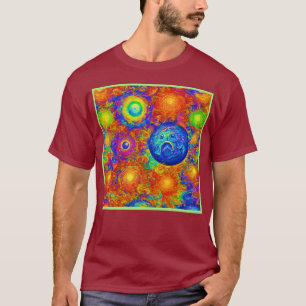 T-shirt Planètes déplaisantes Colorées Tristes