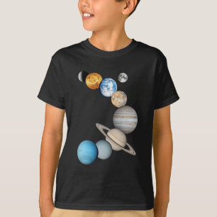T-shirt Planètes du système solaire (Couleur modifiable)