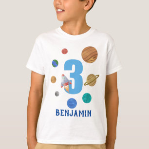 T-shirt Planètes du système solaire du troisième annive