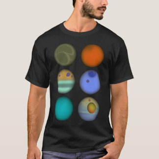 T-shirt Planètes solaires colorées