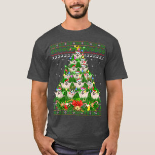 T-shirt Planeur de sucre Xmas Éclairage Arbre de sucre Pli